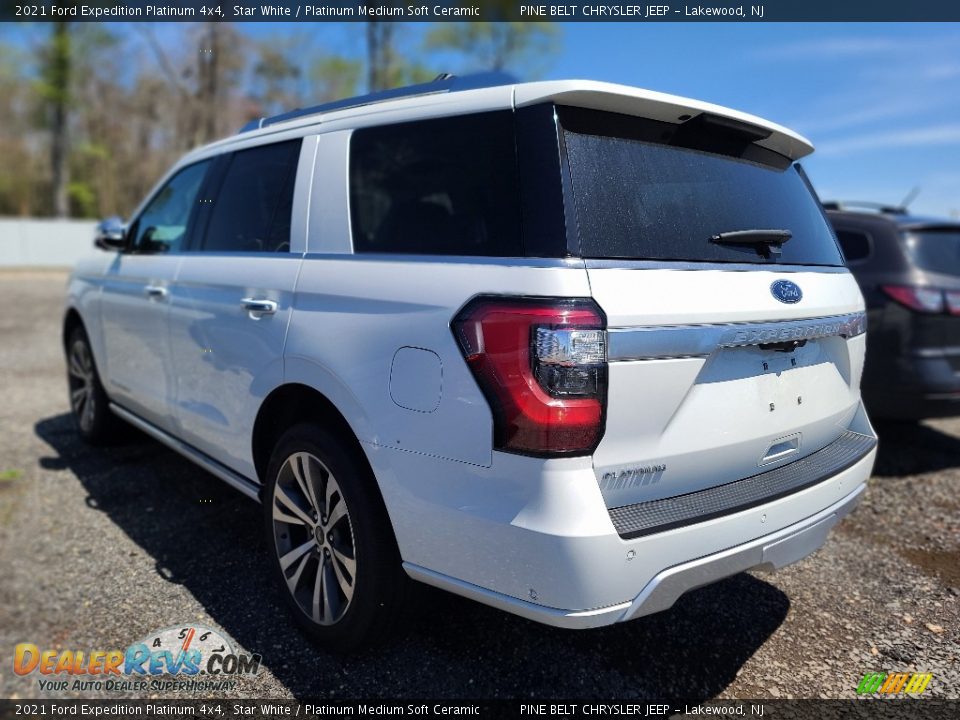 2021 Ford Expedition Platinum 4x4 Star White / Platinum Medium Soft Ceramic Photo #4