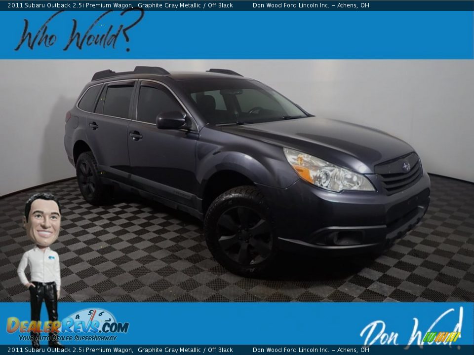 2011 Subaru Outback 2.5i Premium Wagon Graphite Gray Metallic / Off Black Photo #1