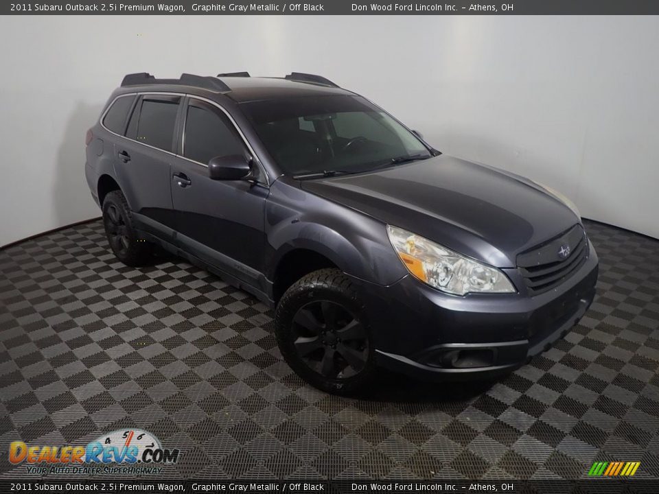 2011 Subaru Outback 2.5i Premium Wagon Graphite Gray Metallic / Off Black Photo #3