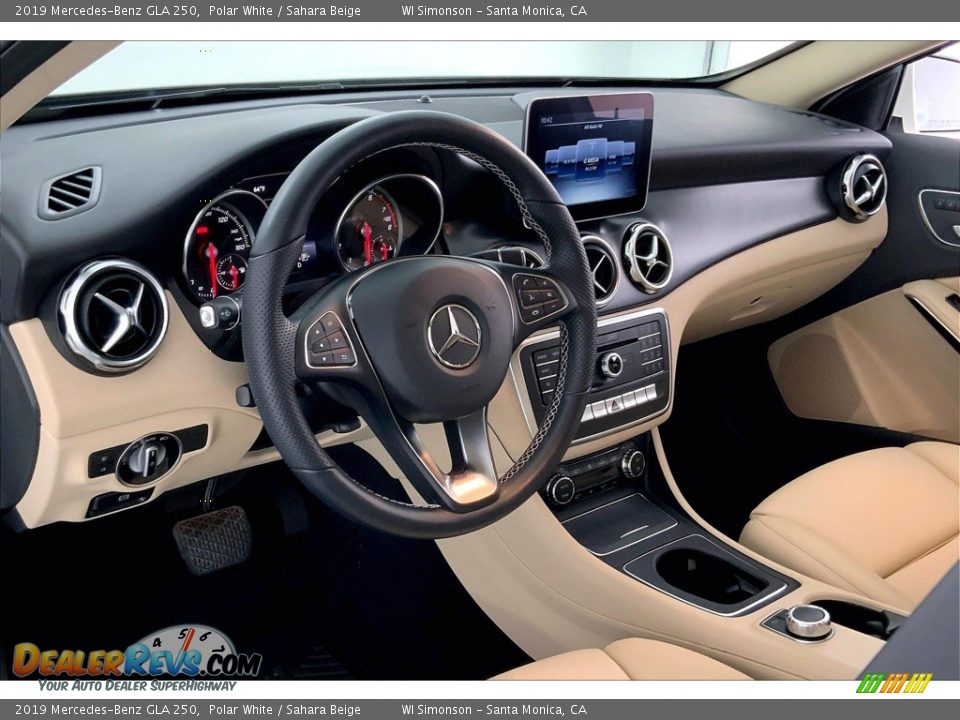 2019 Mercedes-Benz GLA 250 Polar White / Sahara Beige Photo #14