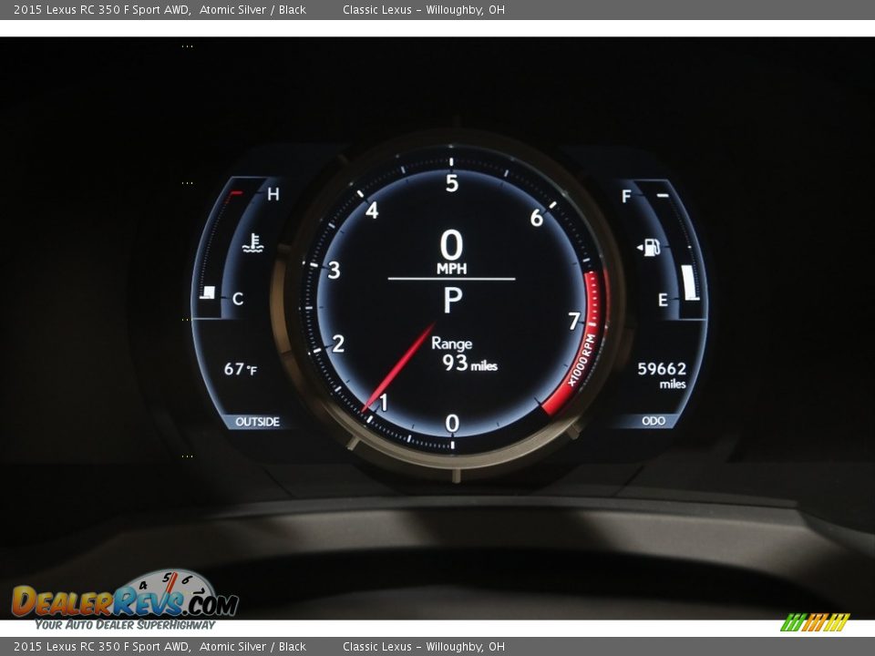 2015 Lexus RC 350 F Sport AWD Gauges Photo #8