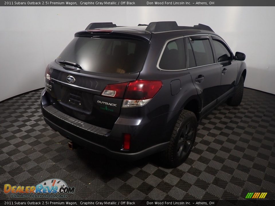 2011 Subaru Outback 2.5i Premium Wagon Graphite Gray Metallic / Off Black Photo #14