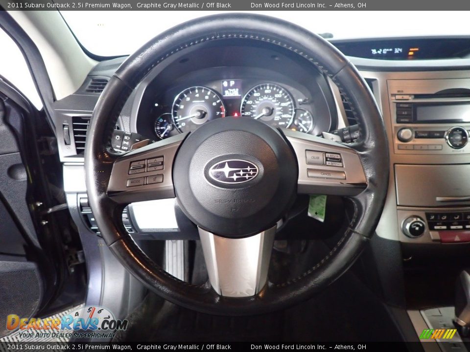 2011 Subaru Outback 2.5i Premium Wagon Graphite Gray Metallic / Off Black Photo #16