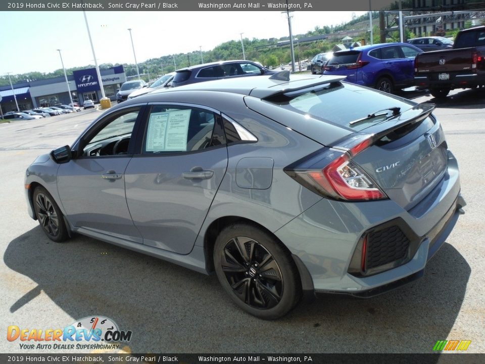2019 Honda Civic EX Hatchback Sonic Gray Pearl / Black Photo #9
