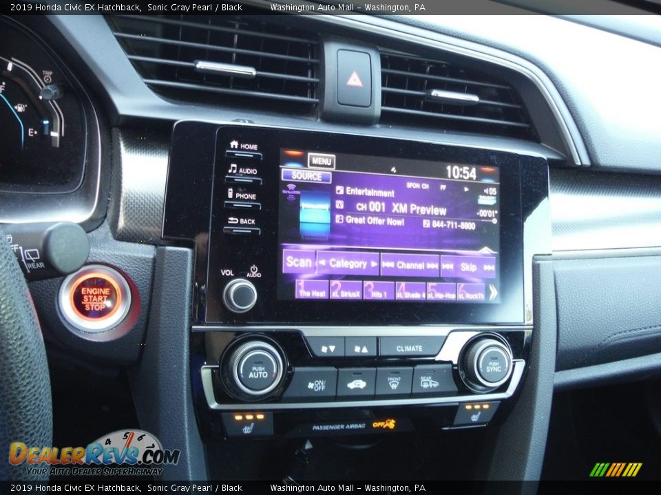 2019 Honda Civic EX Hatchback Sonic Gray Pearl / Black Photo #16