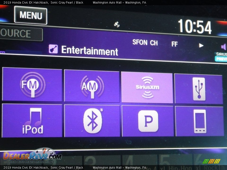 2019 Honda Civic EX Hatchback Sonic Gray Pearl / Black Photo #18