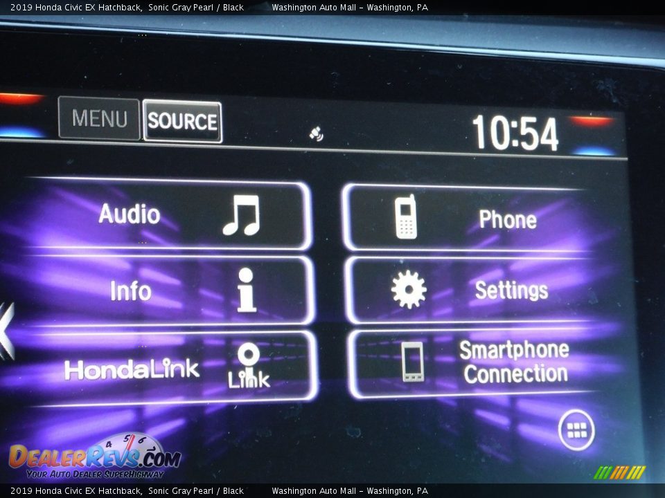 2019 Honda Civic EX Hatchback Sonic Gray Pearl / Black Photo #20