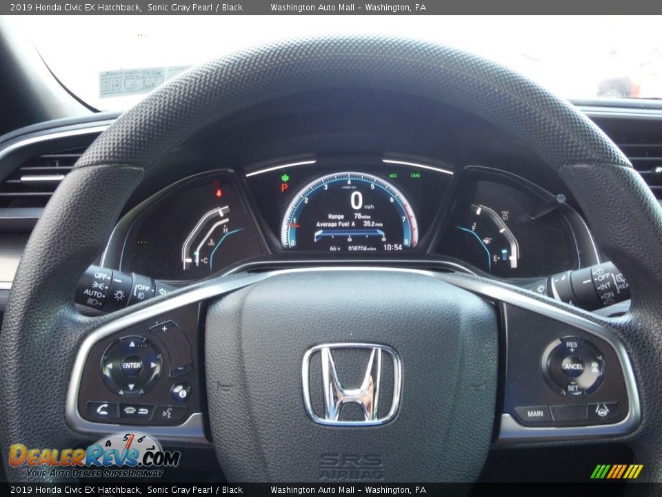 2019 Honda Civic EX Hatchback Sonic Gray Pearl / Black Photo #21