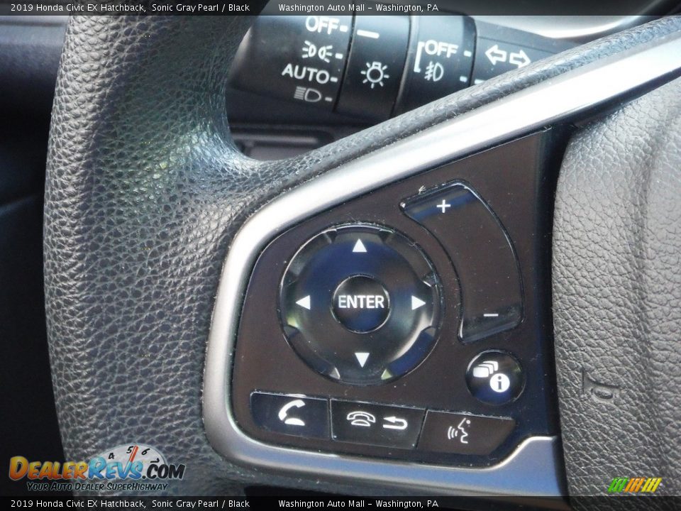 2019 Honda Civic EX Hatchback Sonic Gray Pearl / Black Photo #22