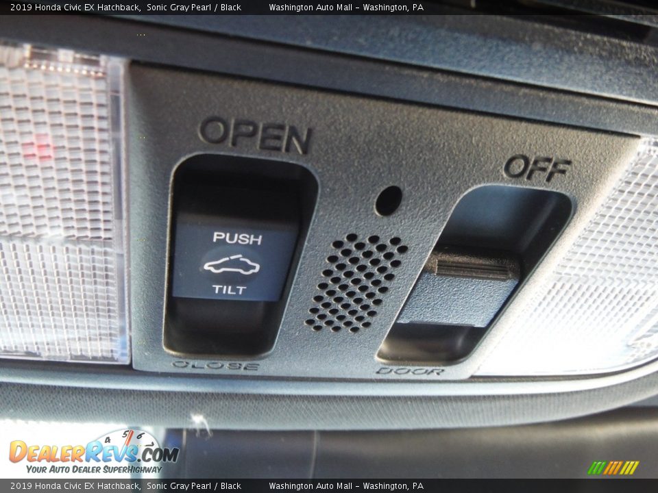 2019 Honda Civic EX Hatchback Sonic Gray Pearl / Black Photo #24