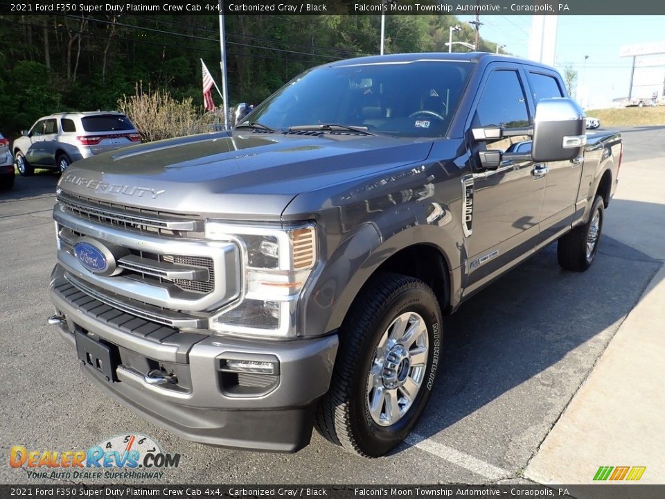 2021 Ford F350 Super Duty Platinum Crew Cab 4x4 Carbonized Gray / Black Photo #8