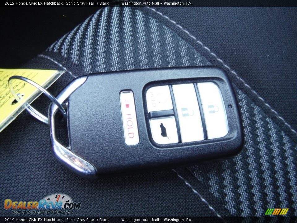 2019 Honda Civic EX Hatchback Sonic Gray Pearl / Black Photo #28