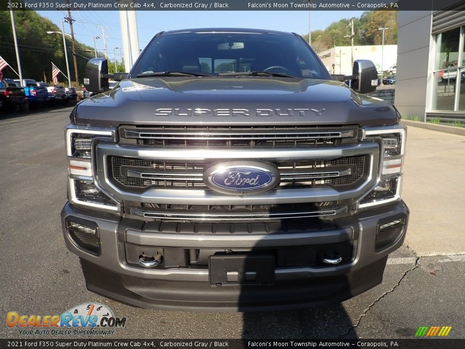 2021 Ford F350 Super Duty Platinum Crew Cab 4x4 Carbonized Gray / Black Photo #9