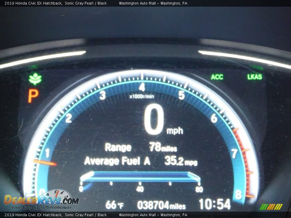 2019 Honda Civic EX Hatchback Sonic Gray Pearl / Black Photo #30