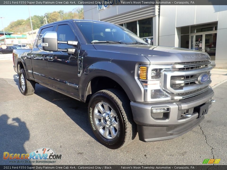 2021 Ford F350 Super Duty Platinum Crew Cab 4x4 Carbonized Gray / Black Photo #10