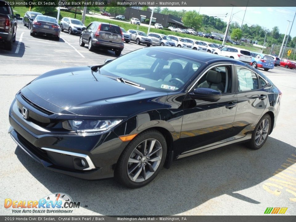 2019 Honda Civic EX Sedan Crystal Black Pearl / Black Photo #6