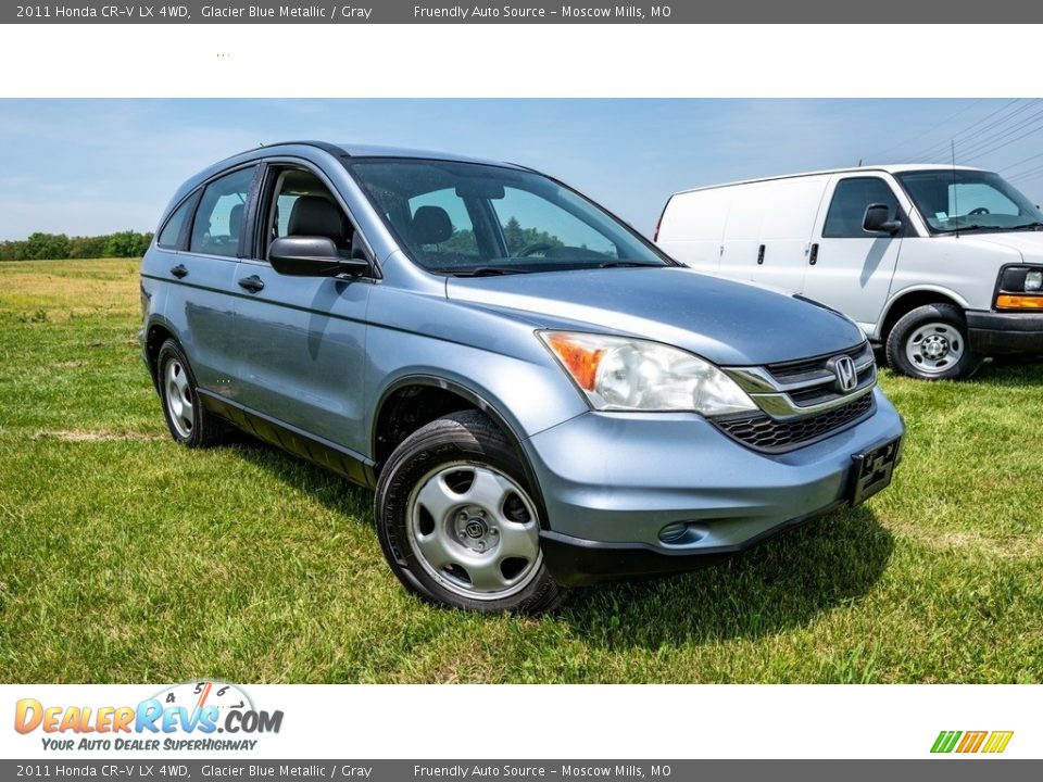 2011 Honda CR-V LX 4WD Glacier Blue Metallic / Gray Photo #1