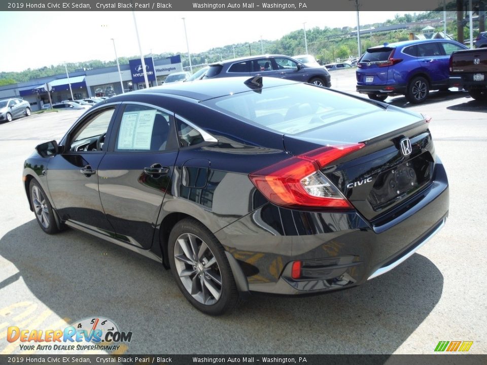 2019 Honda Civic EX Sedan Crystal Black Pearl / Black Photo #8