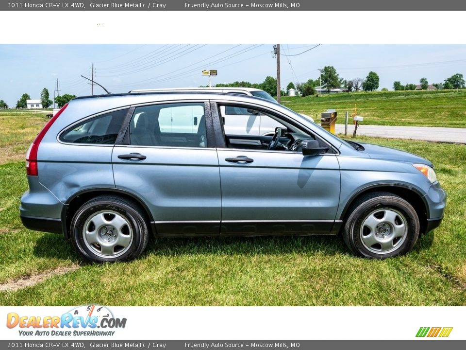 2011 Honda CR-V LX 4WD Glacier Blue Metallic / Gray Photo #3