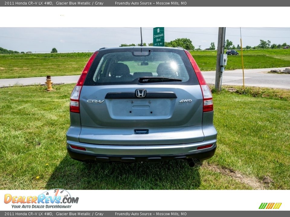 2011 Honda CR-V LX 4WD Glacier Blue Metallic / Gray Photo #5