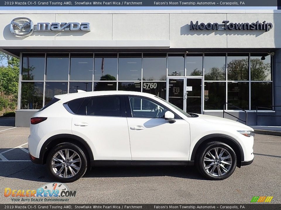 2019 Mazda CX-5 Grand Touring AWD Snowflake White Pearl Mica / Parchment Photo #1