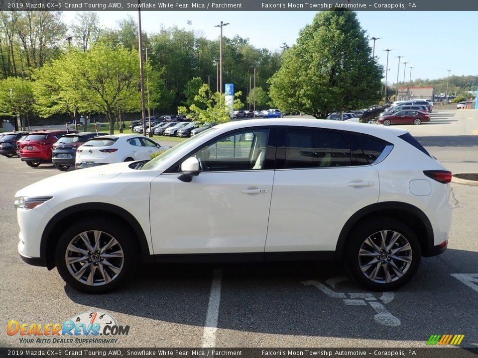 2019 Mazda CX-5 Grand Touring AWD Snowflake White Pearl Mica / Parchment Photo #6