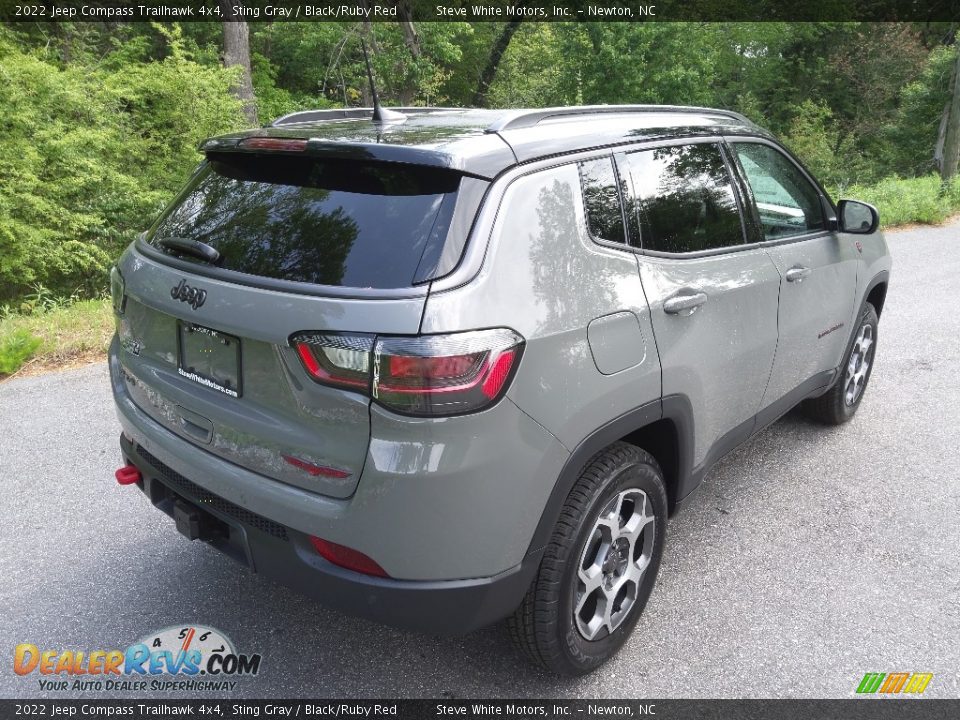 2022 Jeep Compass Trailhawk 4x4 Sting Gray / Black/Ruby Red Photo #6