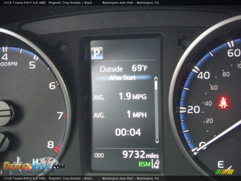 2018 Toyota RAV4 XLE AWD Magnetic Gray Metallic / Black Photo #35