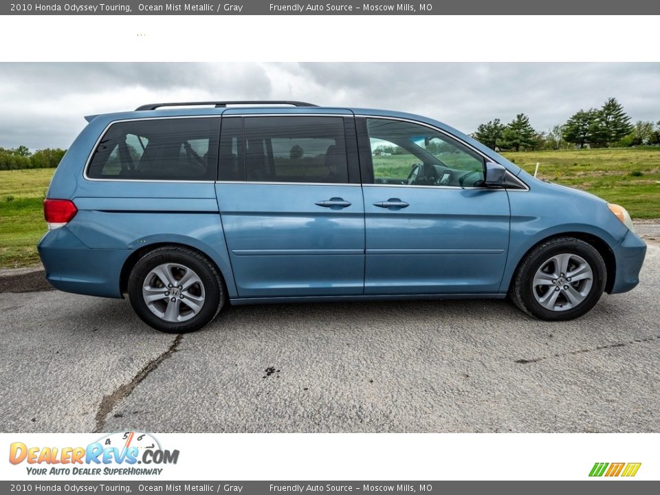 2010 Honda Odyssey Touring Ocean Mist Metallic / Gray Photo #2