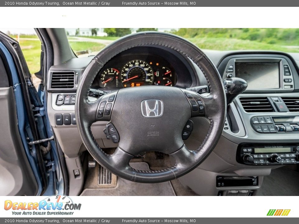 2010 Honda Odyssey Touring Ocean Mist Metallic / Gray Photo #8