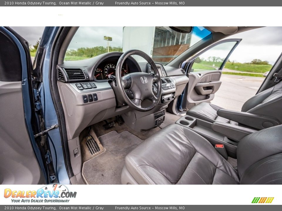 2010 Honda Odyssey Touring Ocean Mist Metallic / Gray Photo #10