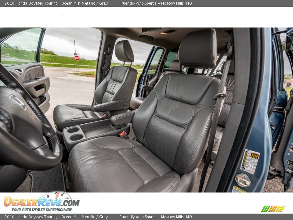 2010 Honda Odyssey Touring Ocean Mist Metallic / Gray Photo #11