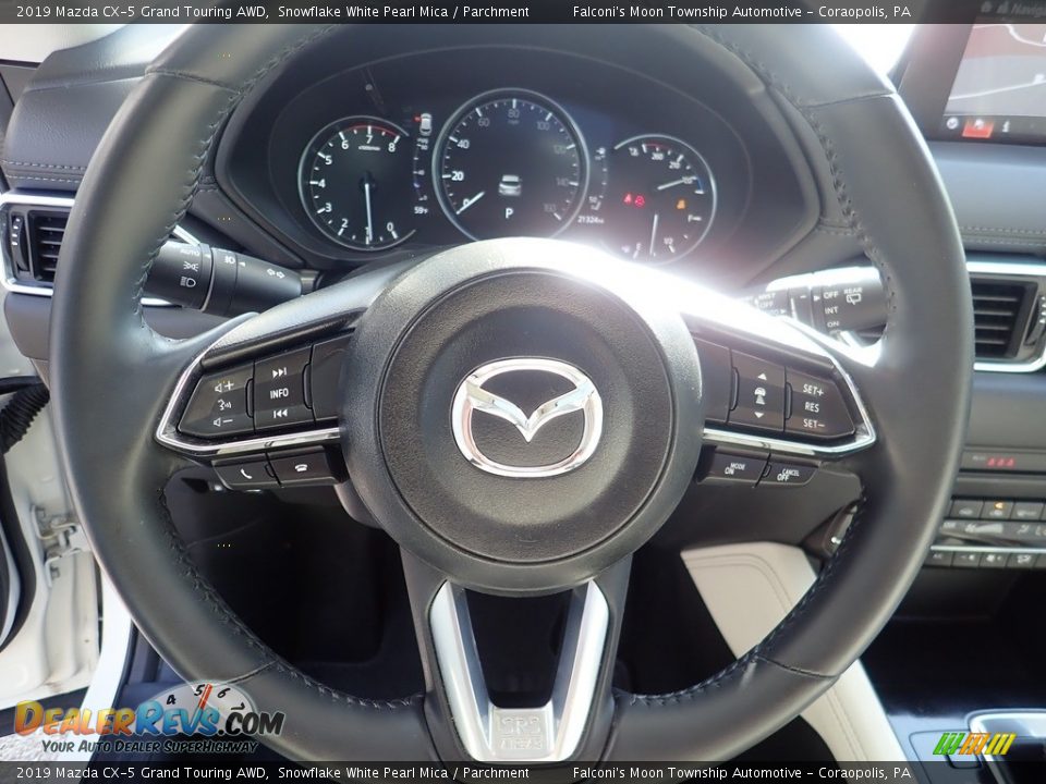 2019 Mazda CX-5 Grand Touring AWD Snowflake White Pearl Mica / Parchment Photo #24