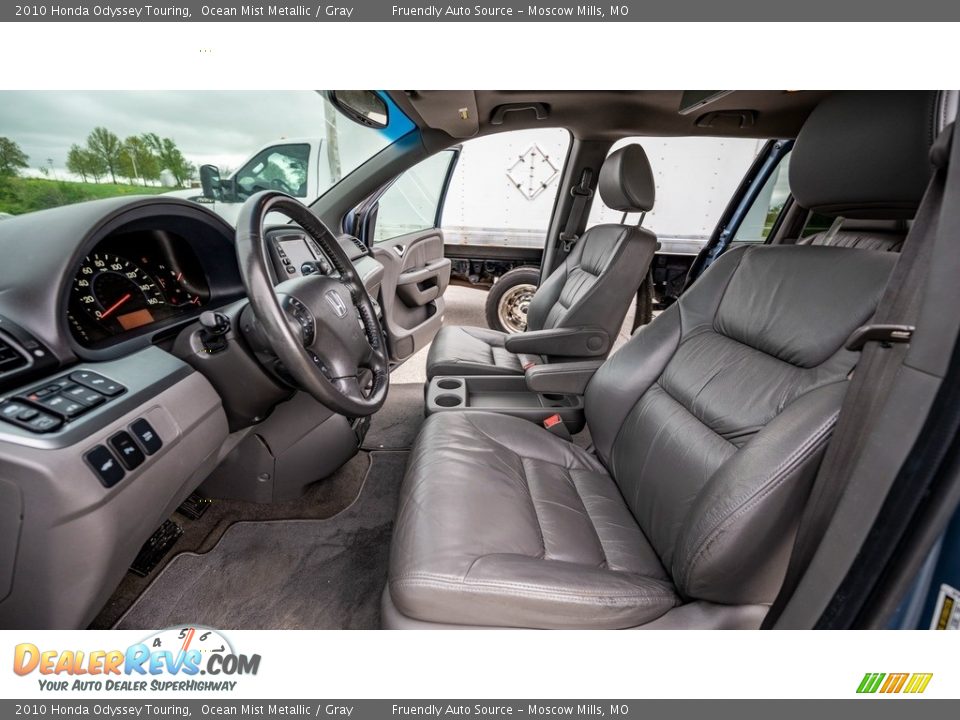 2010 Honda Odyssey Touring Ocean Mist Metallic / Gray Photo #15