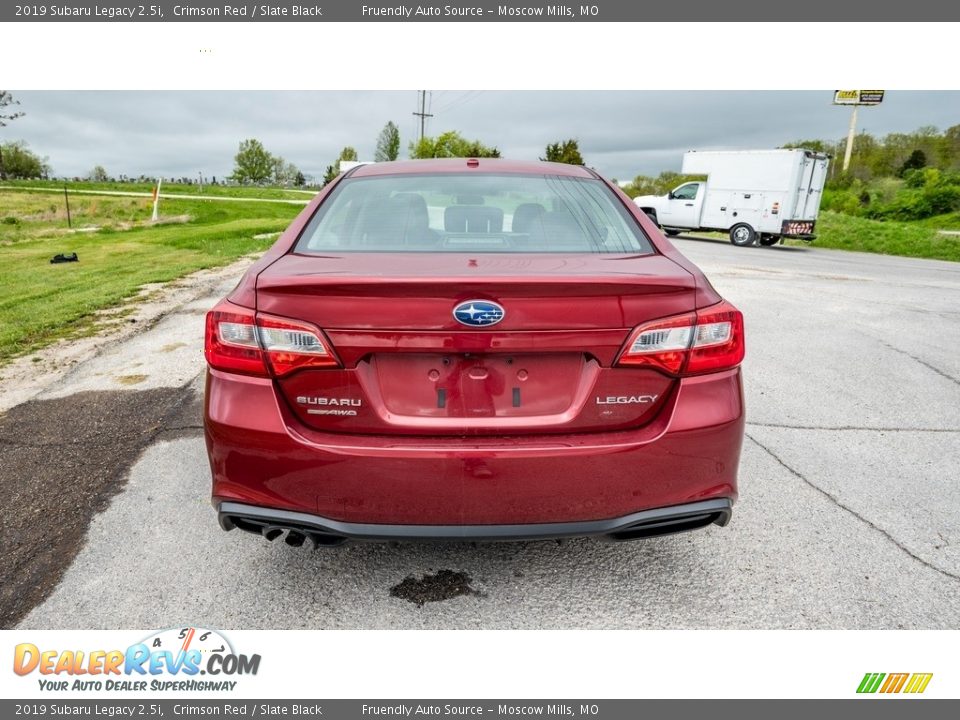 2019 Subaru Legacy 2.5i Crimson Red / Slate Black Photo #5