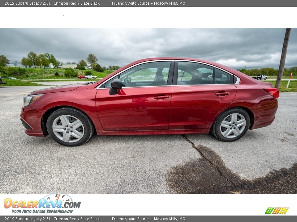 2019 Subaru Legacy 2.5i Crimson Red / Slate Black Photo #7