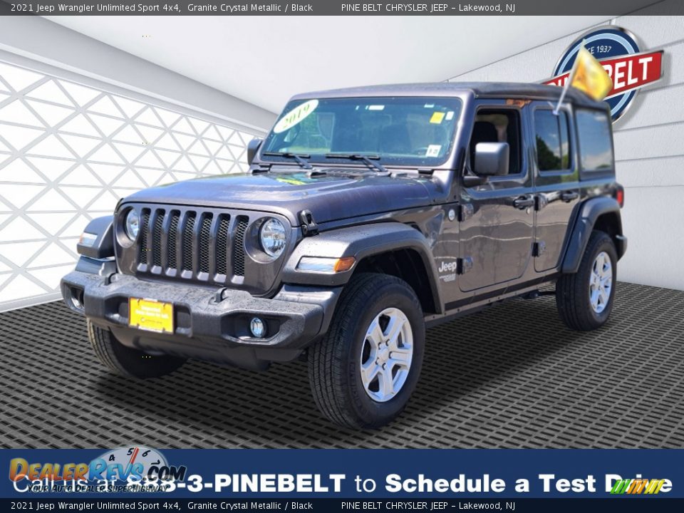 2021 Jeep Wrangler Unlimited Sport 4x4 Granite Crystal Metallic / Black Photo #1