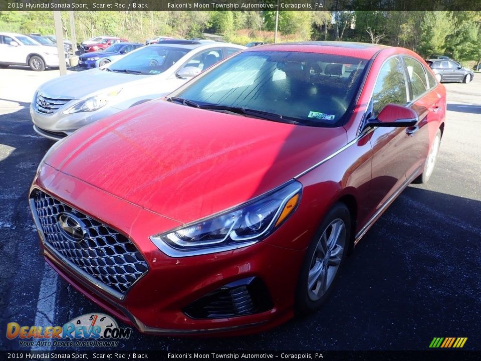 2019 Hyundai Sonata Sport Scarlet Red / Black Photo #1