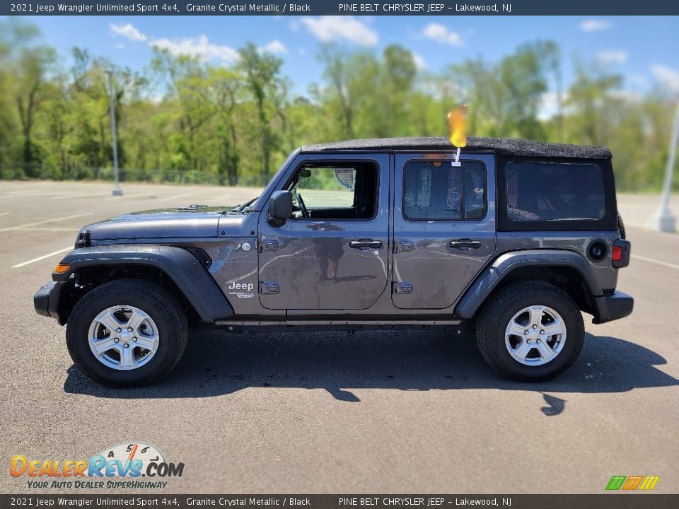 2021 Jeep Wrangler Unlimited Sport 4x4 Granite Crystal Metallic / Black Photo #16