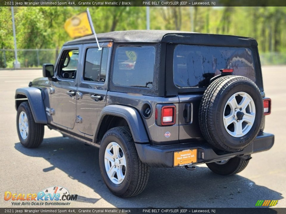 2021 Jeep Wrangler Unlimited Sport 4x4 Granite Crystal Metallic / Black Photo #18