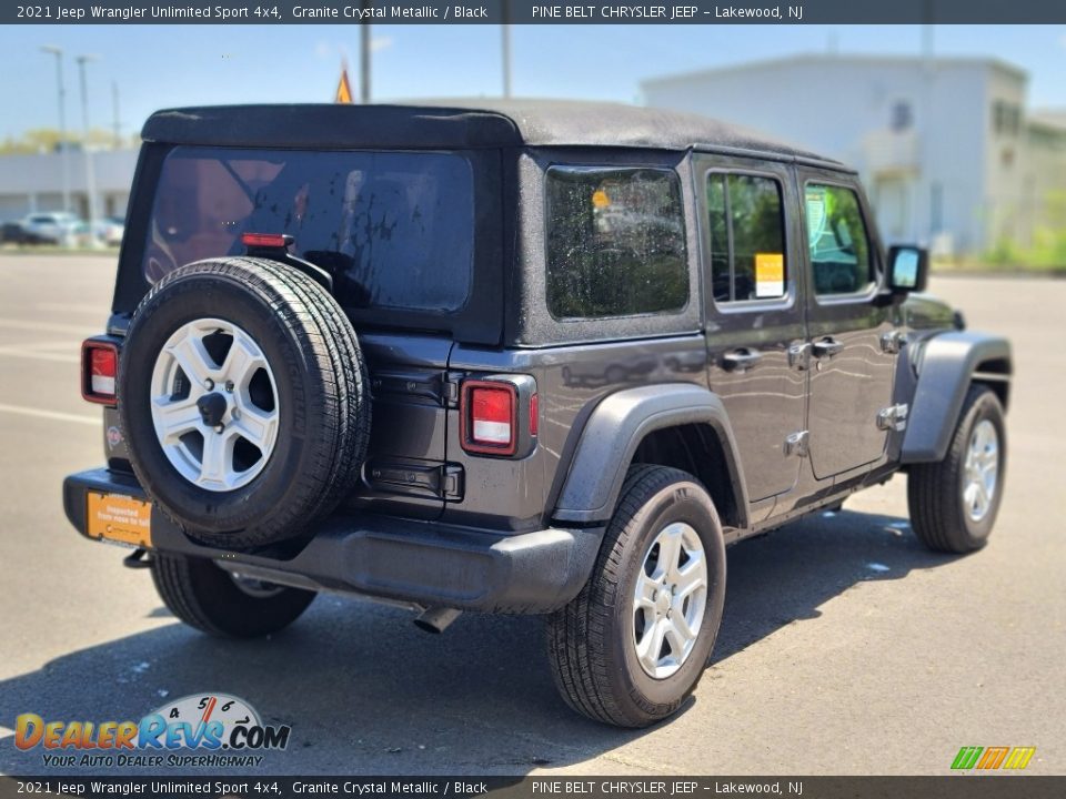 2021 Jeep Wrangler Unlimited Sport 4x4 Granite Crystal Metallic / Black Photo #20