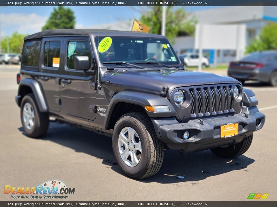 2021 Jeep Wrangler Unlimited Sport 4x4 Granite Crystal Metallic / Black Photo #22