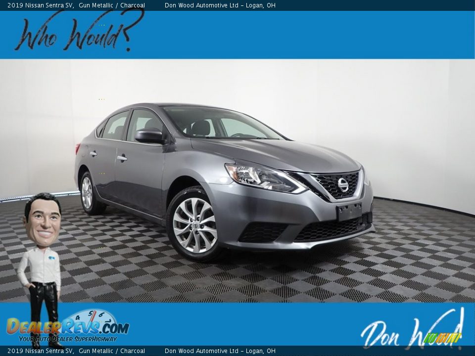 2019 Nissan Sentra SV Gun Metallic / Charcoal Photo #1