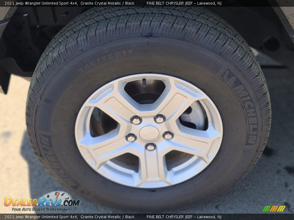 2021 Jeep Wrangler Unlimited Sport 4x4 Granite Crystal Metallic / Black Photo #35
