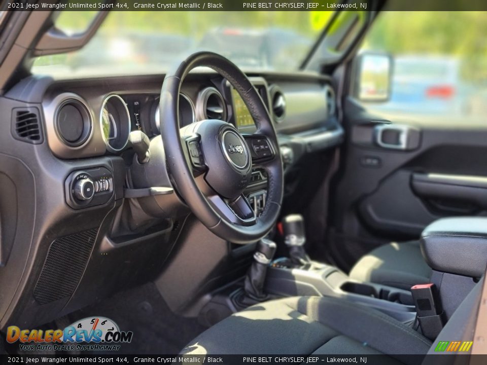 2021 Jeep Wrangler Unlimited Sport 4x4 Granite Crystal Metallic / Black Photo #36