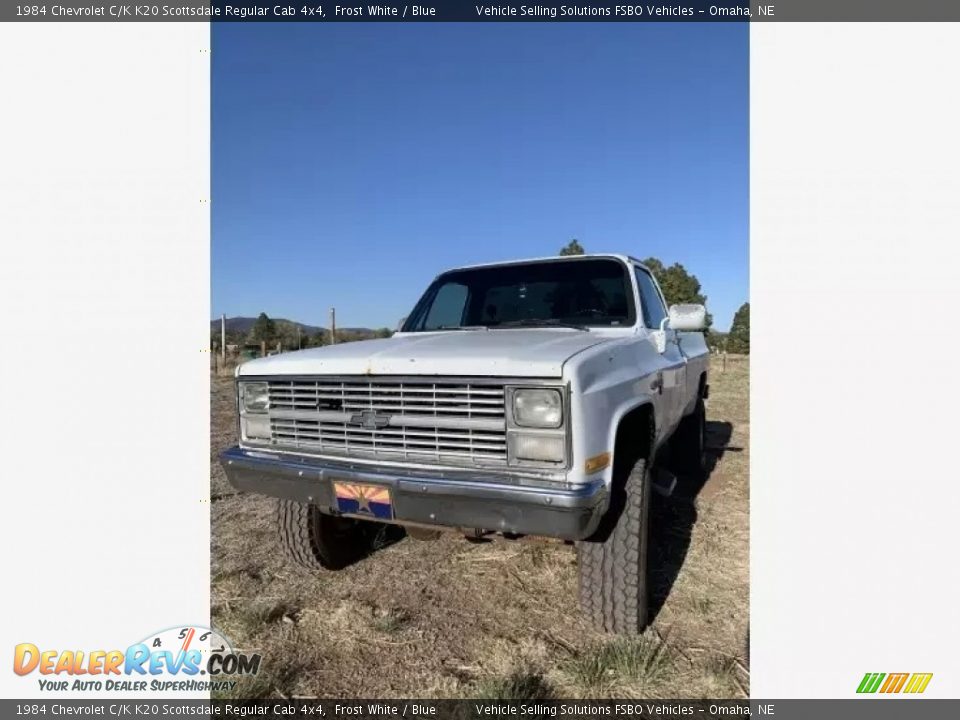 1984 Chevrolet C/K K20 Scottsdale Regular Cab 4x4 Frost White / Blue Photo #5