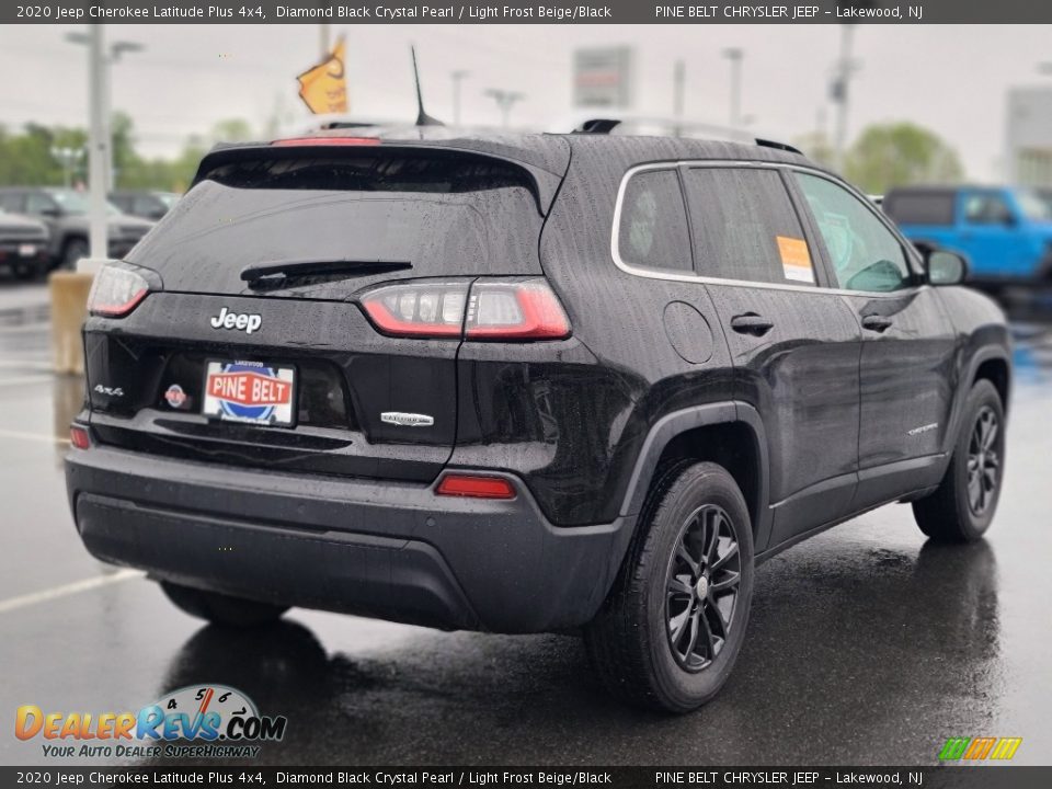 2020 Jeep Cherokee Latitude Plus 4x4 Diamond Black Crystal Pearl / Light Frost Beige/Black Photo #20