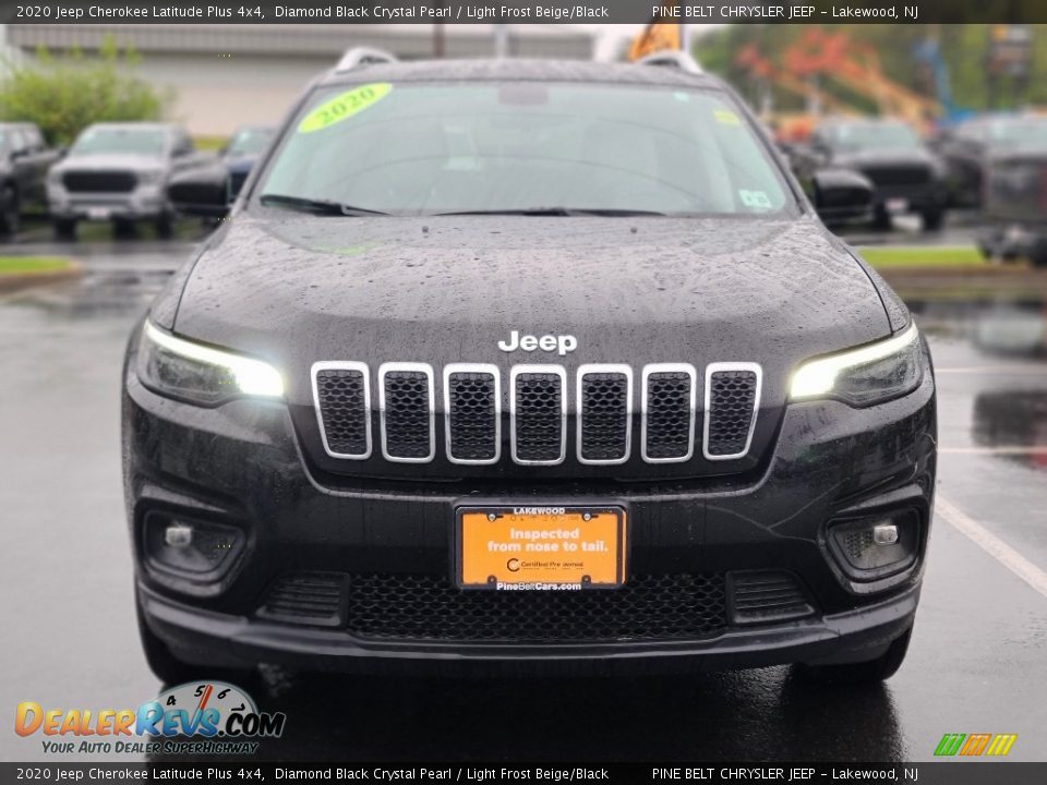 2020 Jeep Cherokee Latitude Plus 4x4 Diamond Black Crystal Pearl / Light Frost Beige/Black Photo #23