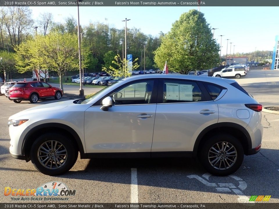 2018 Mazda CX-5 Sport AWD Sonic Silver Metallic / Black Photo #6