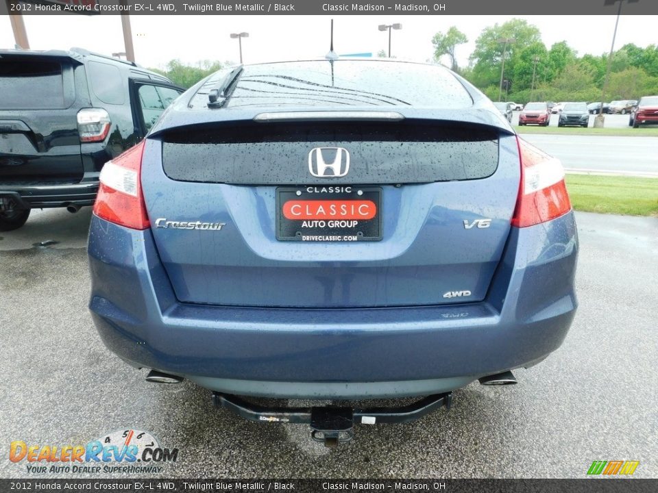 2012 Honda Accord Crosstour EX-L 4WD Twilight Blue Metallic / Black Photo #4